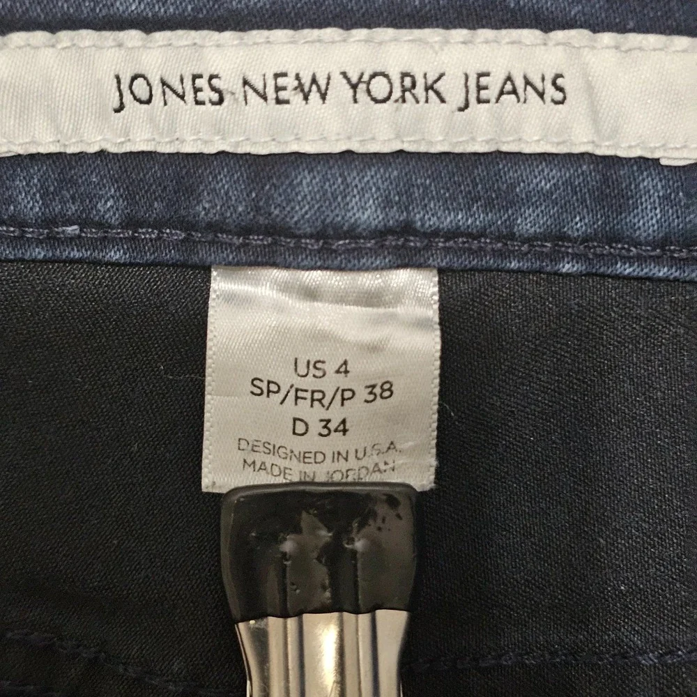 Jones New York Women's Jeans 4 Blue Gramercy Curvy 0616‎